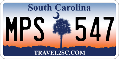 SC license plate MPS547