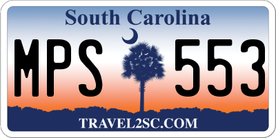 SC license plate MPS553