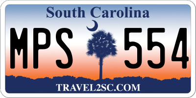 SC license plate MPS554