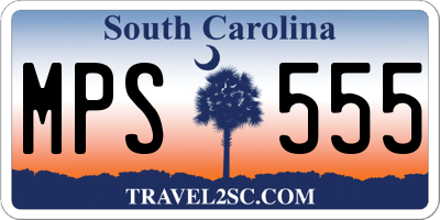 SC license plate MPS555