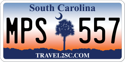 SC license plate MPS557