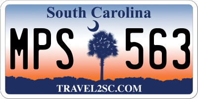 SC license plate MPS563