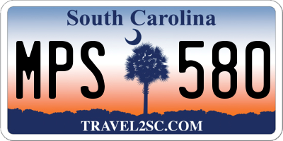 SC license plate MPS580