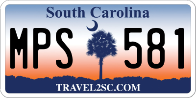 SC license plate MPS581