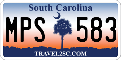 SC license plate MPS583