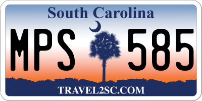 SC license plate MPS585