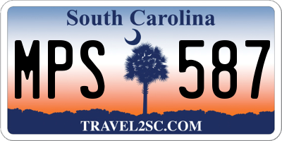 SC license plate MPS587
