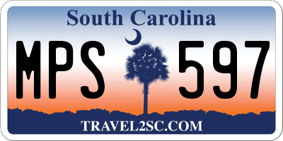 SC license plate MPS597