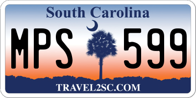 SC license plate MPS599