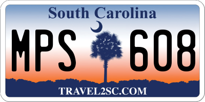 SC license plate MPS608