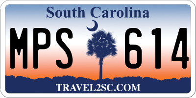 SC license plate MPS614