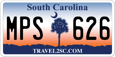 SC license plate MPS626