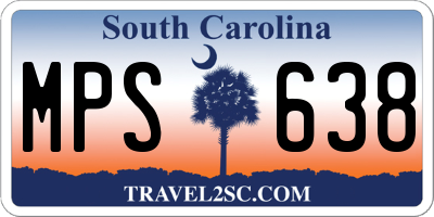 SC license plate MPS638