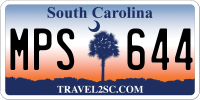 SC license plate MPS644