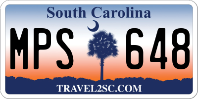 SC license plate MPS648