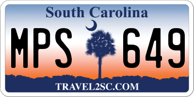 SC license plate MPS649