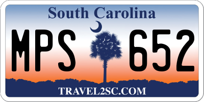 SC license plate MPS652