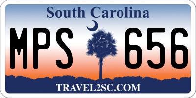 SC license plate MPS656