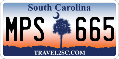 SC license plate MPS665