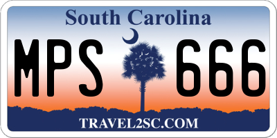 SC license plate MPS666