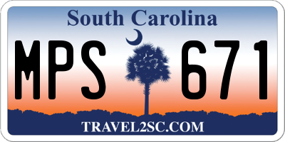 SC license plate MPS671