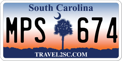 SC license plate MPS674
