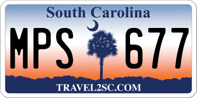 SC license plate MPS677