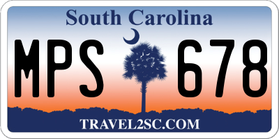 SC license plate MPS678