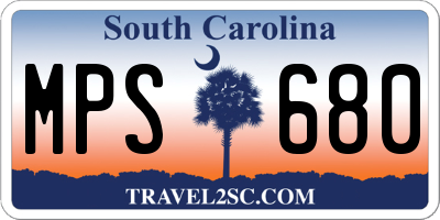 SC license plate MPS680