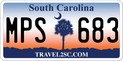 SC license plate MPS683