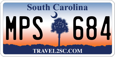 SC license plate MPS684
