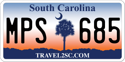 SC license plate MPS685