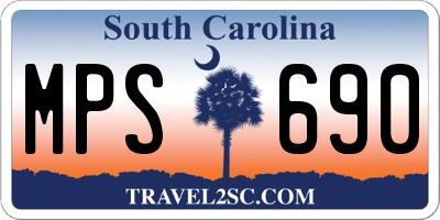 SC license plate MPS690