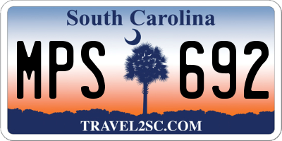 SC license plate MPS692