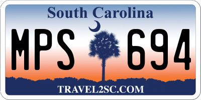 SC license plate MPS694