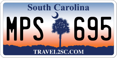 SC license plate MPS695