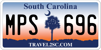 SC license plate MPS696