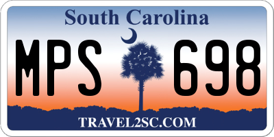 SC license plate MPS698