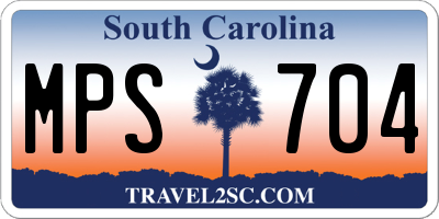 SC license plate MPS704