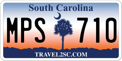 SC license plate MPS710