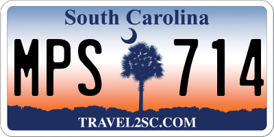 SC license plate MPS714