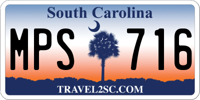 SC license plate MPS716