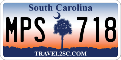 SC license plate MPS718
