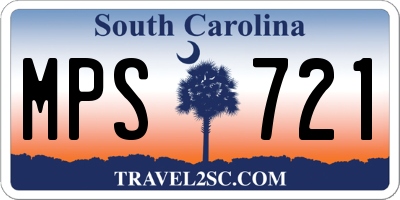 SC license plate MPS721