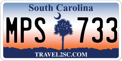SC license plate MPS733