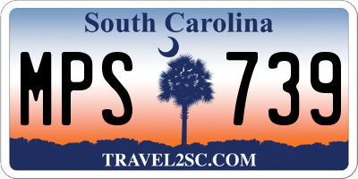 SC license plate MPS739