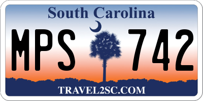SC license plate MPS742