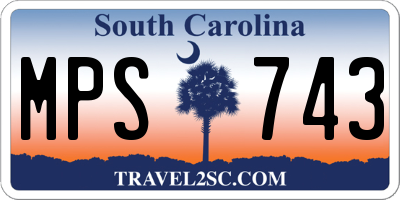 SC license plate MPS743