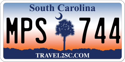 SC license plate MPS744