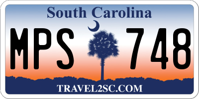 SC license plate MPS748